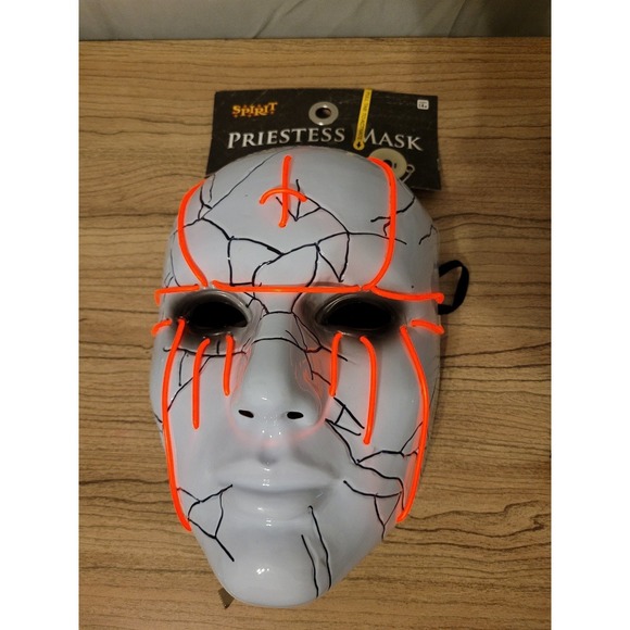 Evil light up prest mask NWT from spirit halloween - Picture 1 of 5